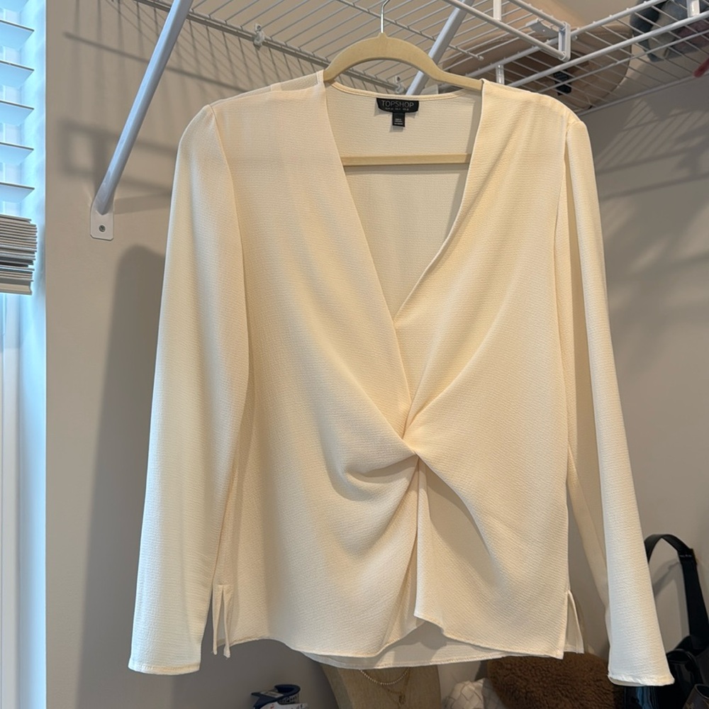 Top Shop cream twist top